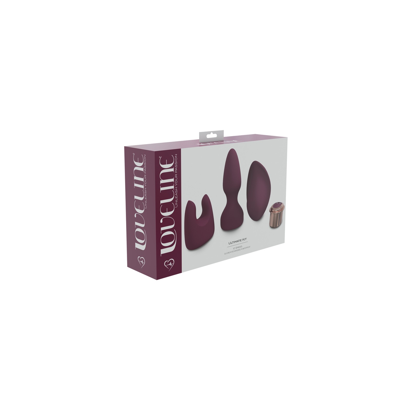 LoveLine Ultimate 10-Speed Silicone Vibrator Burgundy