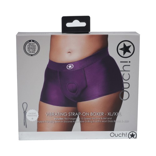 Boxer Strap-on Vibrante Ouch! para Experiencias Emocionantes