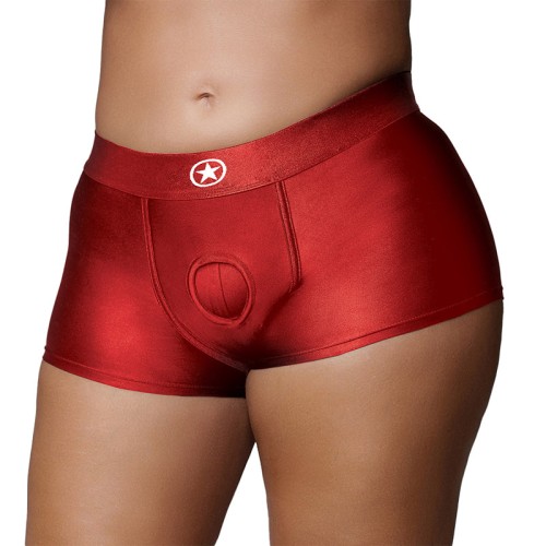 Ouch! Vibrating Strap-On Boxer in Red XL/XXL