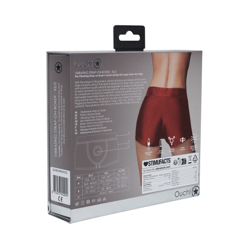 Ouch! Red Vibrating Strap-On Boxer XS/S