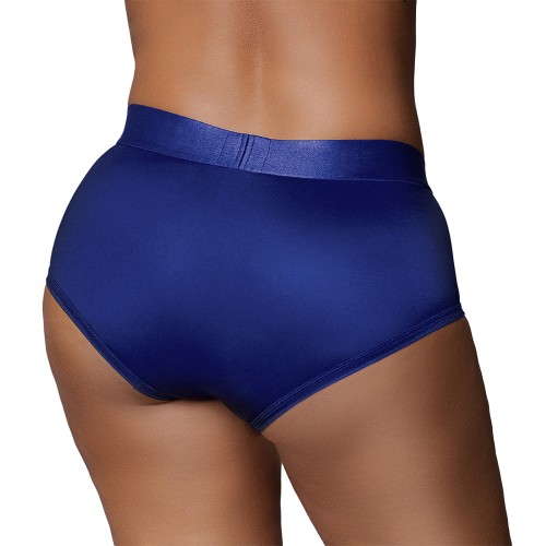 Ouch! Vibrating Strap-on Brief Royal Blue - XL/XXL