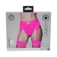 Tanga Vibrante Strap-on Ouch! con Tirantes Ajustables Rosa XS/S