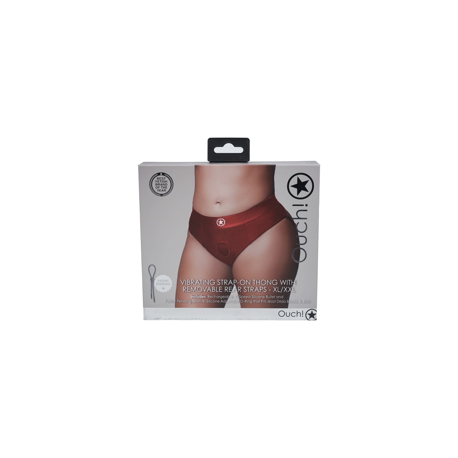 Tanga Vibrante Strap-on Rojo XL/XXL