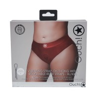 Vibrating Strap-on Thong XL/XXL Red