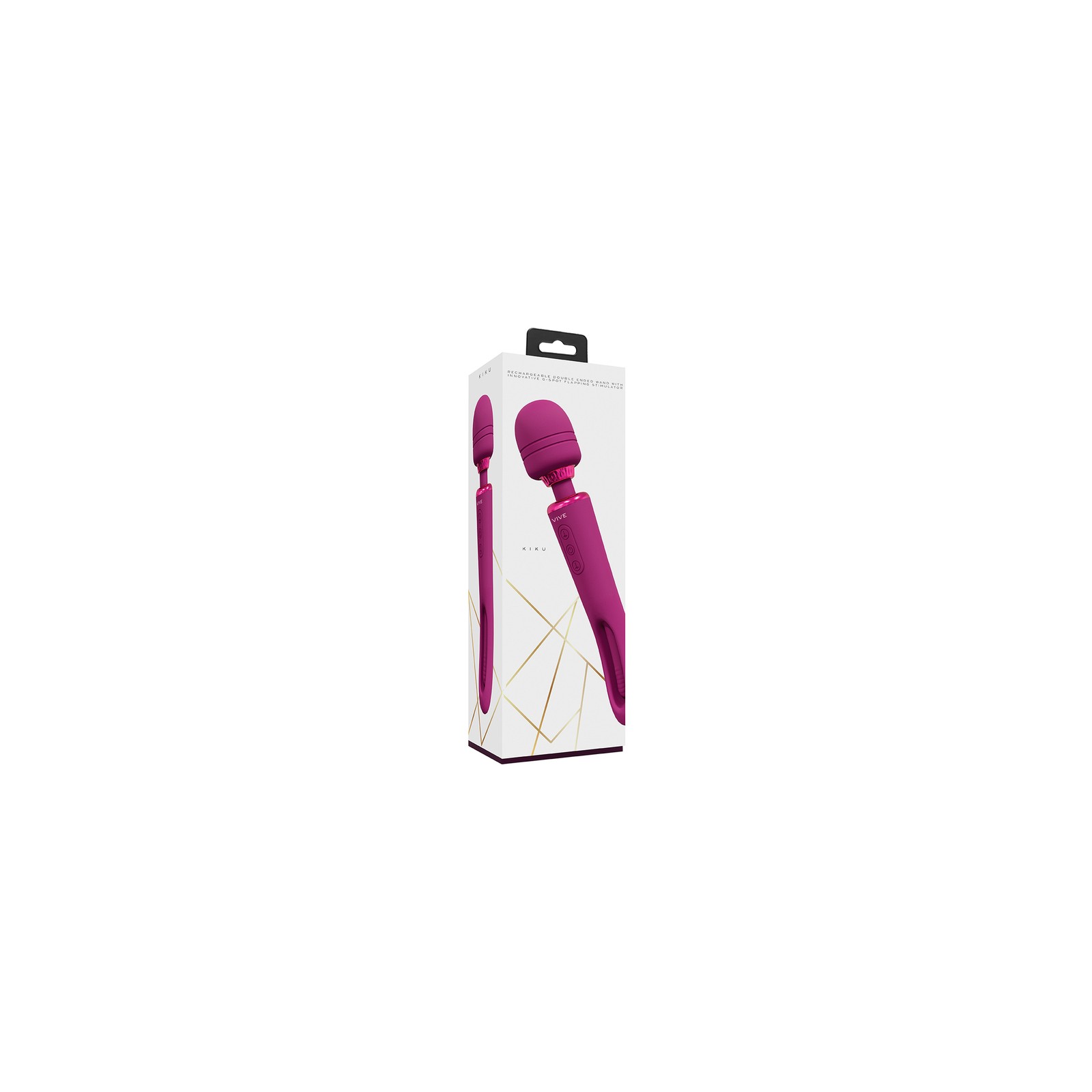 VIVE KIKU Rechargeable Double Ended Wand with Flapping Stimulator