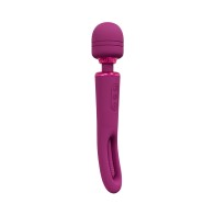 VIVE KIKU Vibrador Recargable de Doble Cabeza con Estimulador aleteante