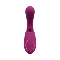 Vibrador G-Spot Recargable VIVE GEN Rosa Triple Motor con Olas Pulsantes