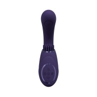 Vibrador G-Spot Recargable VIVE GEN con Triple Motor y Oleada Pulsátil y Cerditas Vibradoras Púrpura