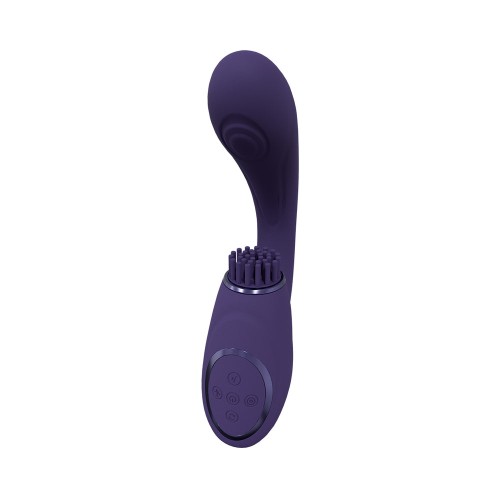 VIVE GEN Rechargeable Triple Motor G-Spot Vibrator with Pulse Wave and Vibrating Bristles Purple