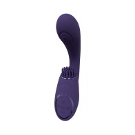 Vibrador G-Spot Recargable VIVE GEN con Triple Motor y Oleada Pulsátil y Cerditas Vibradoras Púrpura