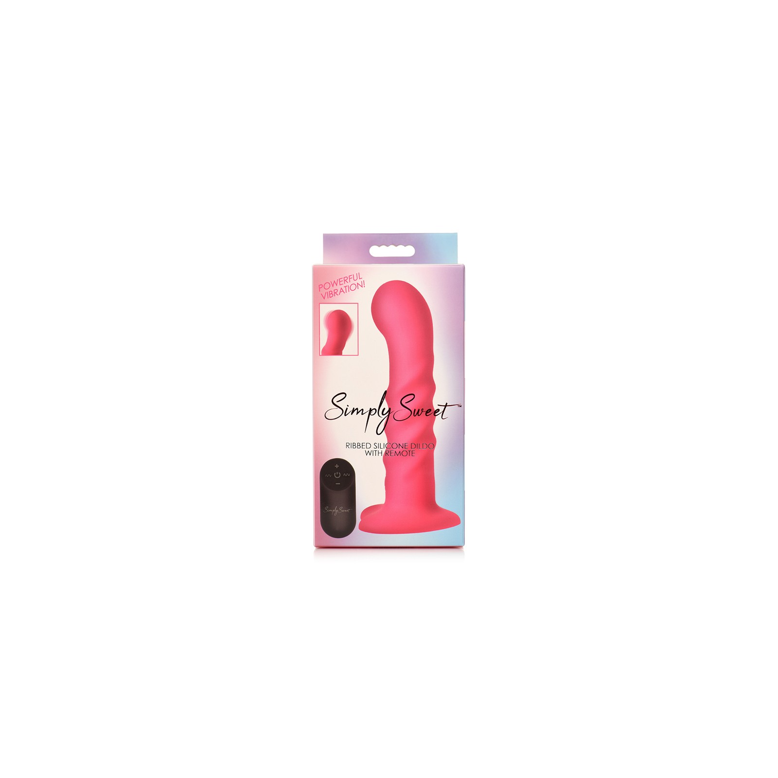 Dildo de Silicona Ribeteado con Control Remoto y Ventosa