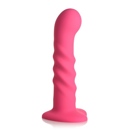 Remote-Controlled Ribbed Silicone Dildo with Suction Cup