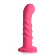 Dildo de Silicona Ribeteado con Control Remoto y Ventosa