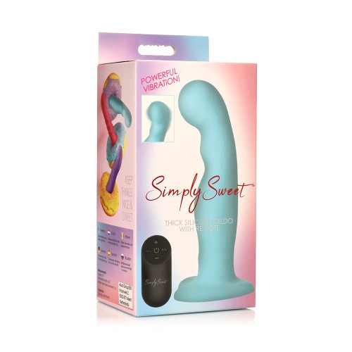 Dildo de Silicona Vibrador Simply Sweet 21X con Control Remoto Azul