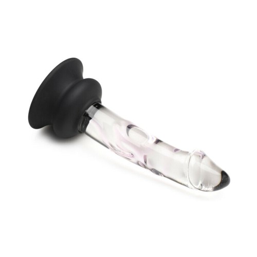 Pleasure Crystals Glass Dildo with Silicone Base