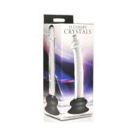 Dildo de Cristales de Placer 7 in. con Base de Silicona