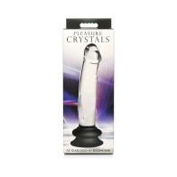 Pleasure Crystals 7.6 in. Glass Dildo with Suction Cup