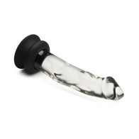 Pleasure Crystals 7.6 in. Glass Dildo with Suction Cup