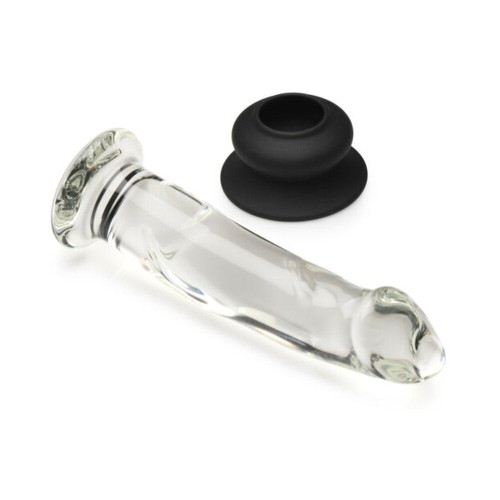 Pleasure Crystals 7.6 in. Glass Dildo with Suction Cup