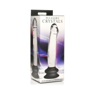 Pleasure Crystals 7.6 in. Glass Dildo with Suction Cup