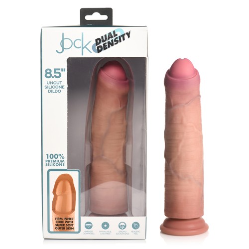 Dildo de Silicona de Densidad Doble Uncut 8.5 in. Jock Claro