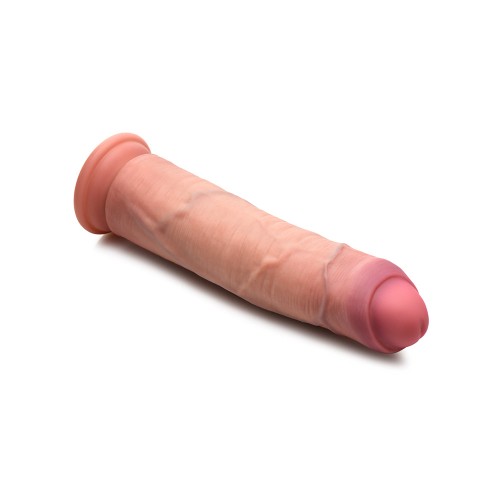 Dildo de Silicona de Densidad Doble Uncut 8.5 in. Jock Claro