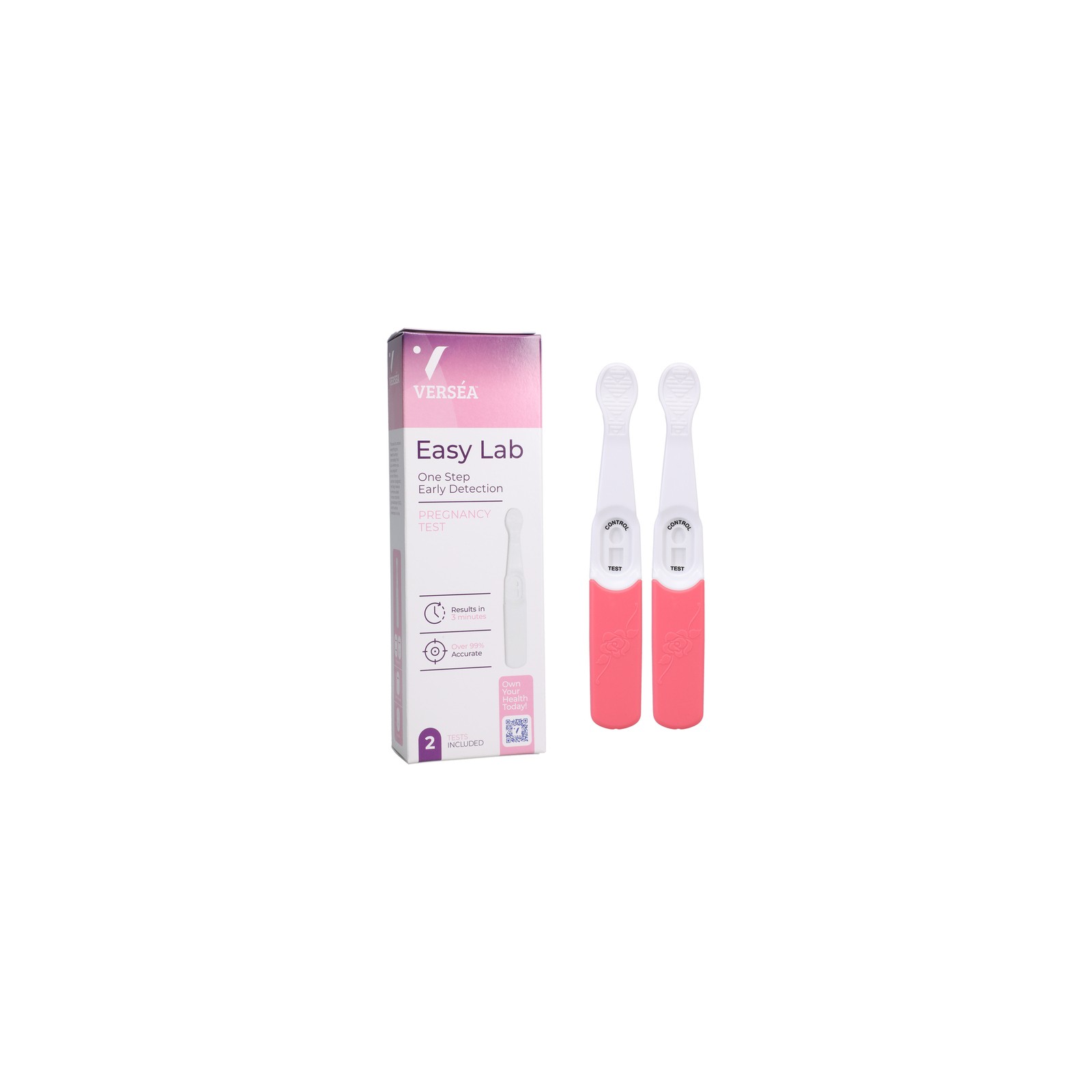 Versea Easy Lab Pregnancy Test 2-Pack for Quick Results