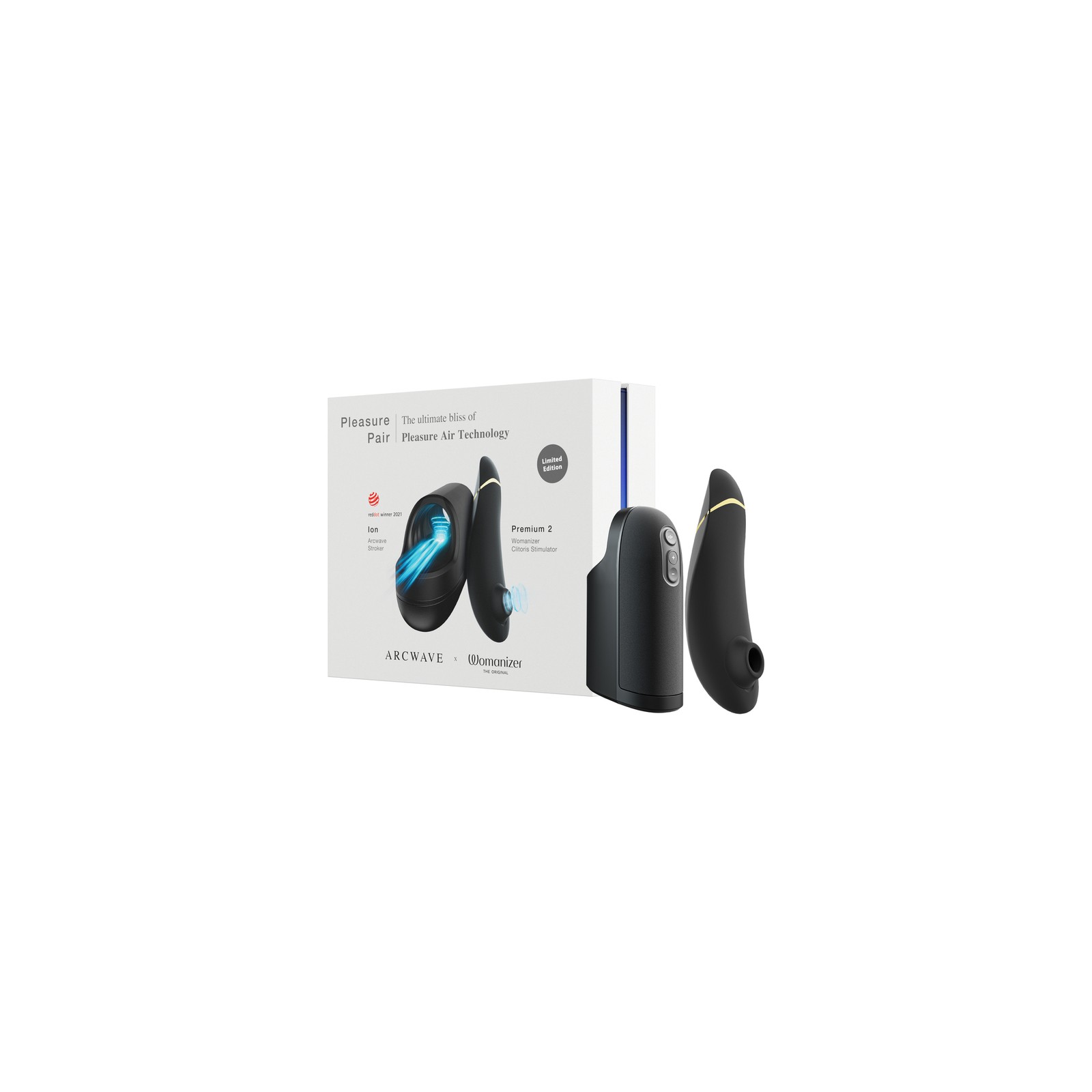 Arcwave x Womanizer Paquete de Placer - Ion + Premium 2 Negro