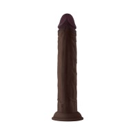 Dildo Doble Densidad Modelo J 9.5 in. Caoba