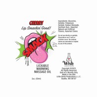 Smack Lickable Massage Oil in Cherry Flavor