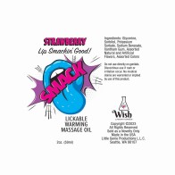 Aceite de Masaje Lickable Strawberry para Juego Sensual