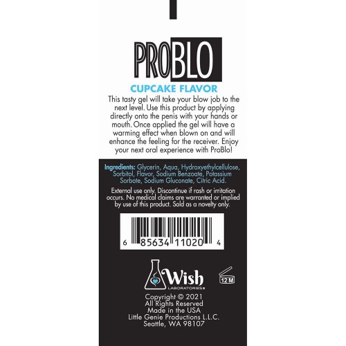 Pro Blo Cupcake Oral Pleasure Gel 10 ml