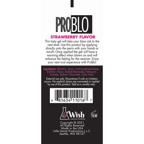 Pro Blo Strawberry Oral Pleasure Gel