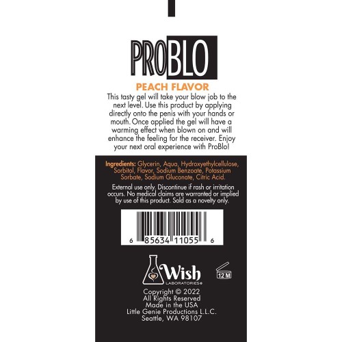 Pro Blo Peach Oral Gel for Pleasure