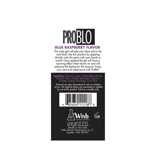 Pro Blo Blue Raspberry Oral Pleasure Gel 1.5 oz