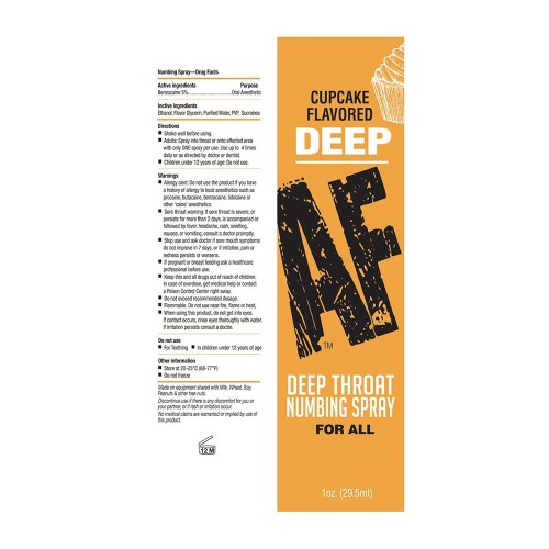 Spray Desensibilizante Deep AF Sabor Cupcake 1 oz.