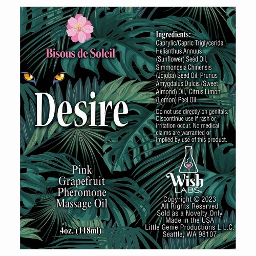 Desire Pheromone Massage Oil