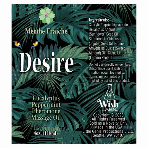 Aceite de Masaje con Feromonas Desire para Experiencias Sensuales