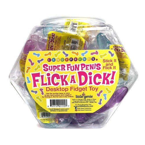 Flick A Dick Set de 24 Piezas en Pecera - Juego Divertido para Fiestas