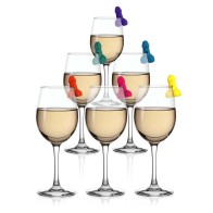 Set de 6 Marcadores de Bebidas Divertidos en Forma de Pene