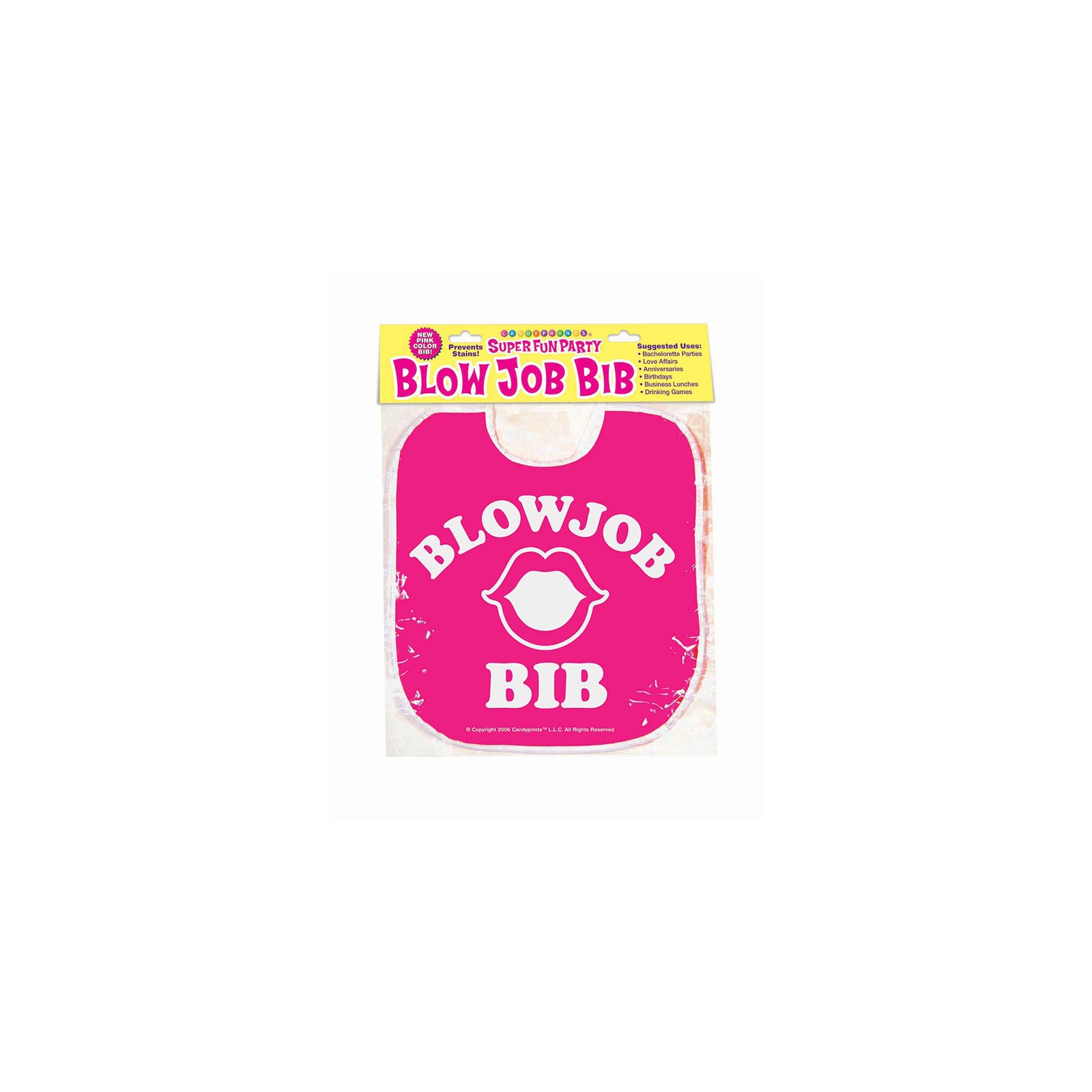 Bib de Blow Job Rosa para Diversión Hilarante en Fiestas