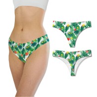 Bonks Seamless Thong in Tropical Print