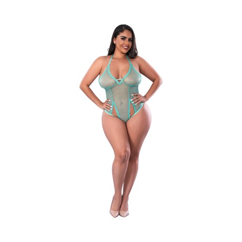 Magic Silk Soft Petals Teddy Aqua Queen Size