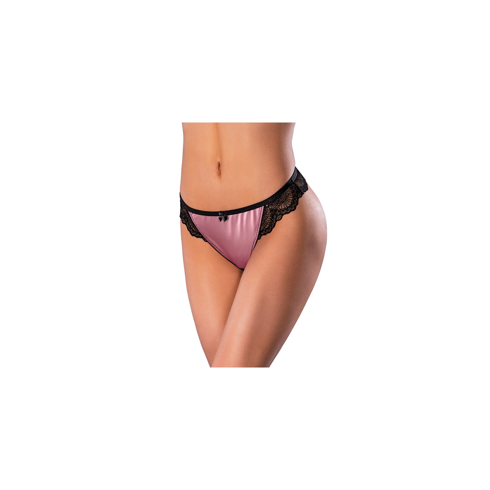 Magic Silk Crotchless Satin Thong Mauve for Sensual Style