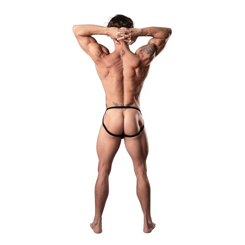 Male Power Silver Dot Mesh Jock