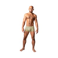 Male Power Mini Short Cabana Banana Amarillo Gris L