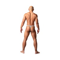 Thong Bong Laberinto de Male Power Tejido Gris S/M