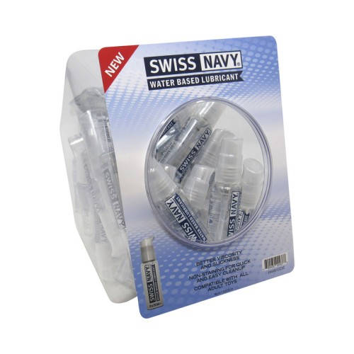 Lubricante a Base de Agua Swiss Navy 1 oz. 50-Piezas Fishbowl