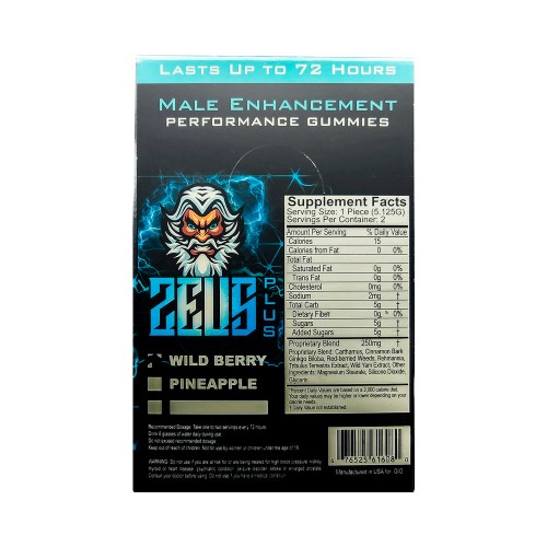 Gominolas Zeus Plus - Suplemento Masculino para Mejora del Rendimiento