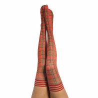 Kixies Grace Plaid Thigh-High Red